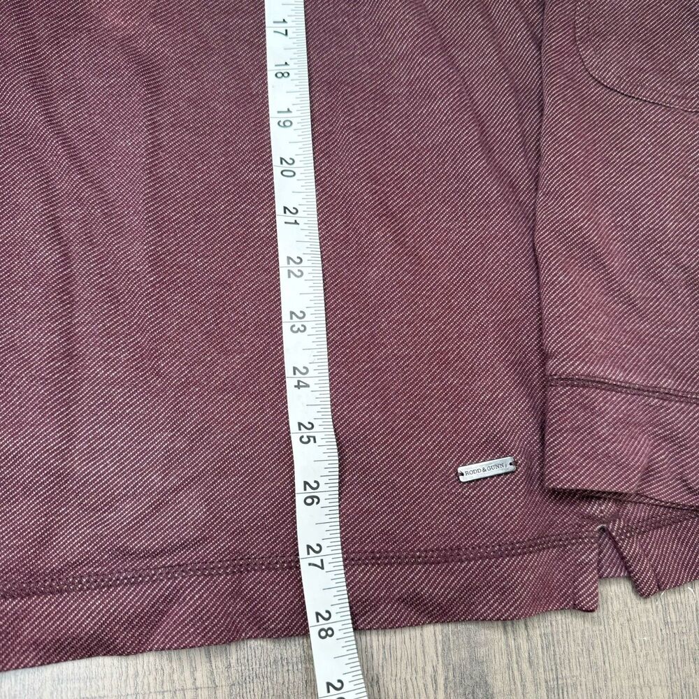 Rodd & Gunn 1/4 Zip Mock Neck Pullover Sweater Burgundy Mens Medium Cotton Knit - Picture 10 of 11